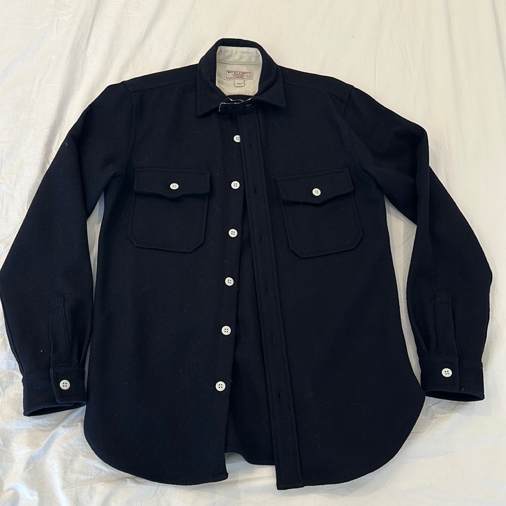 J.Crew Wallace & Barnes Dark Blue / Navy Wool Jacket Men Size XS